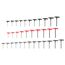 Ball End Hex and Star T-Handle Key Set, 34-Piece (5/64-3/8", 2-10mm, T6-T50)