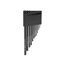Flat End Hex L-Key Set with Holder, 13-Piece (0.050-3/8")