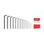 Ball End Hex L-Key Set with Holder, 15-Piece (1.3-10mm)