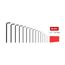 Flat End Hex L-Key Set with Holder, 15-Piece (1.3-10 mm)