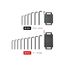 Flat End Hex L-Key Set with Rack, 15-Piece (7/16-3/4", 11-19mm)