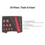 Angle Head and Crowfoot Wrench Set with Open Top Drawer and Rack, 20-Piece (1/4-3/4")