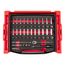 1/4" Drive 6-Point and 12-Point Socket and Ratchet Set with Open Top Drawer and Rack, 52-Piece (5/32-9/16")
