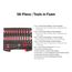 1/4" Drive 12-Point Socket and Ratchet Set with Open Top Drawer and Rack, 58-Piece (5/32-9/16", 4-15mm)