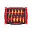Insulated Phillips, Slotted, Square Drivers and Pliers Set w/ Open Top Drawer and Rack, 11-Piece (Combination, Long Nose, Diagonal Cutting)