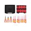 Insulated Phillips, Slotted, Square Drivers and Pliers Set w/ Open Top Drawer and Rack, 11-Piece (Combination, Long Nose, Diagonal Cutting)