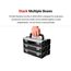 Black Mini Stacking Tool Box w/ Dividers (3-Piece)