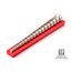 18-Tool 3/8" Drive Flare Nut Crowfoot Wrench Organizer Rack, Red (8-27mm)