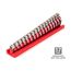 17-Tool 3/8" Drive Crowfoot Wrench Organizer Rack, Red (8-24mm)