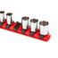 1/4" Drive x 18" Socket Rail, 20 Clips (Red)
