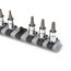 1/4" Drive x 18" Socket Rail, 20 Clips (Gray)