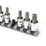 3/8" Drive x 8" Socket Rail, 10 Clips (Gray)