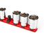 1/2" Drive x 8" Socket Rail, 8 Clips (Red)