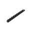 1/2" Drive x 13" Socket Rail, 10 Clips (Black)