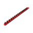 1/2" Drive x 18" Socket Rail, 15 Clips (Red)