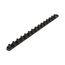 1/2" Drive x 18" Socket Rail, 15 Clips (Black)