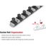 1/2" Drive x 18" Socket Rail, 15 Clips (Gray)