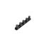 3/4" Drive x 8" Socket Rail, 5 Clips (Black)