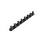 3/4" Drive x 13" Socket Rail, 8 Clips (Black)