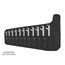 11-Tool Angle Head Wrench Pouch (Black, 3/8 - 1")