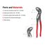 16" Angle Nose Push Button Adjustable Pliers