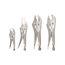 Locking Pliers Set, 4-Piece (Straight Jaw, Curved Jaw, Long Nose)