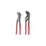 Pliers Set, 2-Piece (Pliers Wrench, Angle Nose Push Button Adjustable)