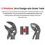 Pliers Set, 2-Piece (Pliers Wrench, Angle Nose Push Button Adjustable)