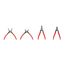 5" Internal and External Retaining Ring Pliers Set, 4 Pieces (0.047" Tips)