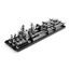 1/4", 3/8", & 1/2" Drive Extension and Accessory Set with Rails and Tray (27 Pieces)