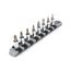 1/4" Drive Phillips/Slotted Bit Socket Set with Rail, 8-Piece (#0-#3, 1/8-5/16")