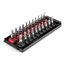 1/4" Drive Hex Bit Socket Set with Rails, 21-Piece (5/64-5/16", 2-8mm)