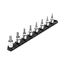 3/8 in Drive Hex Bit Socket Set with Rail, 8-Piece (1/8-3/8 in)