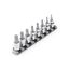 3/8" Triple Square Bit Socket Set with Rail, 8-Piece (M4-M12)