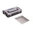 3/8" Drive Long Ball End Hex Bit Socket Set w/ Mini Stacking Tool Box, 8-Piece (1/8"- 3/8")
