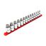 1/2" Drive Hex Bit Socket Set with Rail, 14-Piece (6-19mm)