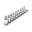 1/2" Drive Torx Bit Socket Set with Rail, 9-Piece (T30-T80)
