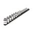 1/4", 3/8", 1/2" Drive Hex Bit Socket Set w/ Rail, 17-Piece (5/64"- 3/4")