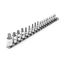 1/4", 3/8", 1/2" Drive Torx Bit Socket Set w/ Rail, 18-Piece (T6 - T80)