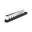1/4" Drive 6-Point Socket Set with Rail, 11-Piece (5/32-9/16")