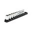 1/4" Drive 12-Point Socket Set with Rail, 11-Piece (5/32-9/16")