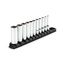 1/4" Drive Deep 12-Point Socket Set with Rail, 11-Piece (5/32-9/16")