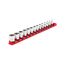 1/4" Drive 12-Point Socket Set with Rail, 14-Piece (4-15mm)