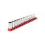1/4" Drive Semi-Deep 12-Point Socket Set w/ Rail, 14-Piece (4 - 15mm)