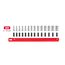 1/4" Drive Semi-Deep 12-Point Socket Set w/ Rail, 14-Piece (4 - 15mm)