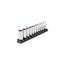 1/4" Drive Semi-Deep 12-Point Socket Set w/ Rail, 11-Piece (5/32"- 9/16")