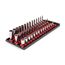 1/4" Drive Shallow, Semi-Deep, and Deep 6-Point Socket Set w/ Rails and Trays, 42-Piece (4 - 15mm)