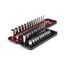 1/4" Drive 12-Point Socket Set with Rails, 50-Piece (5/32-9/16", 4-15mm)