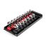 1/4" Drive Universal Joint Socket Set with Rails, 16-Piece (1/4-9/16", 6-14mm)