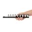 3/8" Drive 6-Point Socket Set with Rail, 9-Piece (5/16-3/4")